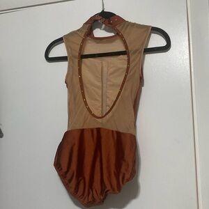 Elegant Tan and Brown Women's Bodysuit